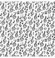 music note seamless pattern hand drawn sketched vector image vector image