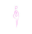 silhouette a graceful figure a gymnast vector image