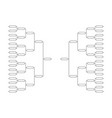 team tournament bracket vector image vector image