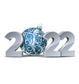 white numbers design of greeting card with blue vector image