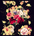 beautiful seamless wallpaper pattern with rose vector image vector image