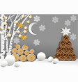 christmas holiday background with vector image