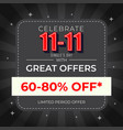 for singles day sale vector image