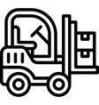 forklift icon transportation related vector image