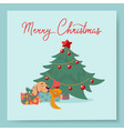 greeting cards with cute cartoon labrador under vector image vector image