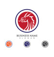 head dragon logo template vector image