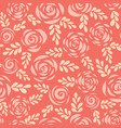 seamless pattern scandinavian roses red vector image vector image