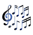 watercolor musical notes vector image