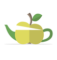 conceptual apple teapot vector image