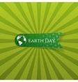earth day realistic green textile label vector image vector image