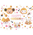 happy birthday greeting card vector image