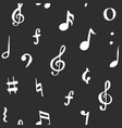 music note seamless pattern hand drawn sketched vector image vector image
