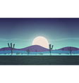 night desert cartoon game background vector image vector image