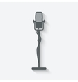 retro microphone vector image vector image