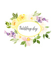 watercolor greeting card flowers vector image