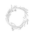 floral circular frame vector image vector image