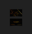 luxury black business card with marble texture vector image vector image