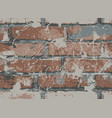 seamless pattern with old brown brick wall vector image vector image