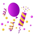 set icons for the birthday celebration vector image