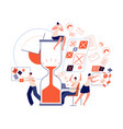 stress deadline work office team characters bad vector image