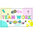 team work poster and icons vector image