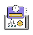 alert system color icon vector image