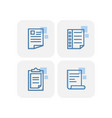 creative blue stationery icons design vector image vector image