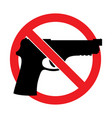 no guns sign vector image