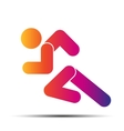 running people simple symbol of run isolated vector image vector image