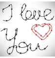 i love you vector image