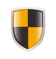 metal shield with square figures vector image