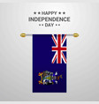 south georgia independence day hanging flag vector image