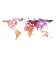 world map with global technology networking vector image