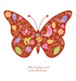 butterfly floral elements vector image vector image