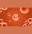 drop water vitamin d red and structure vector image vector image
