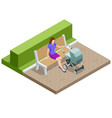 isometric baby carriage isolated on a white vector image vector image