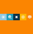 machine learning icons infographic design template vector image