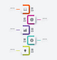 modern infographics with 5 square vector image