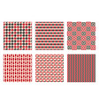retro seamless pattern set vintage textile vector image vector image