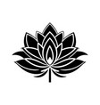 rose silhouette logo isolated on white background vector image vector image