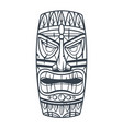 trendy hawaii tiki mask or face idol ethnic totem vector image
