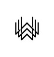 triple w monogram www letter hipster lettermark vector image vector image