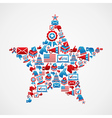 us elections star shape vector image vector image