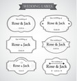 vintage wedding labels vector image
