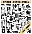 a set of tools silhouettes vector image
