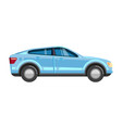 car sedan blue automobile side view transport vector image