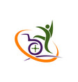 disability care logo design template vector image