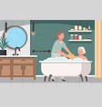 elderly care poster vector image vector image
