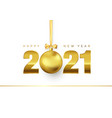 new year poster with greeting text golden vector image