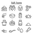 salt icon set in thin line style vector image